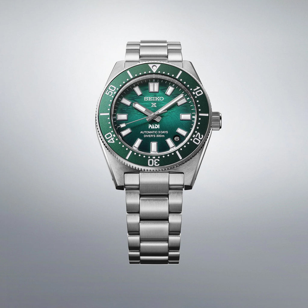 Prospex 1965 Heritage Diver's PADI Special Edition Men Automatic Green Dial Analog Stainless Steel Watch SPB501J1