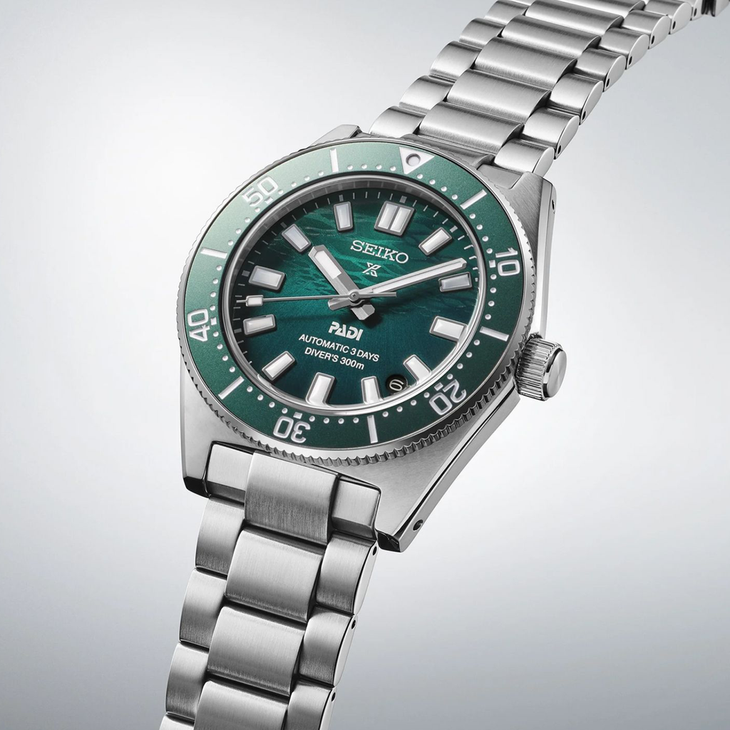 Prospex 1965 Heritage Diver's PADI Special Edition Men Automatic Green Dial Analog Stainless Steel Watch SPB501J1