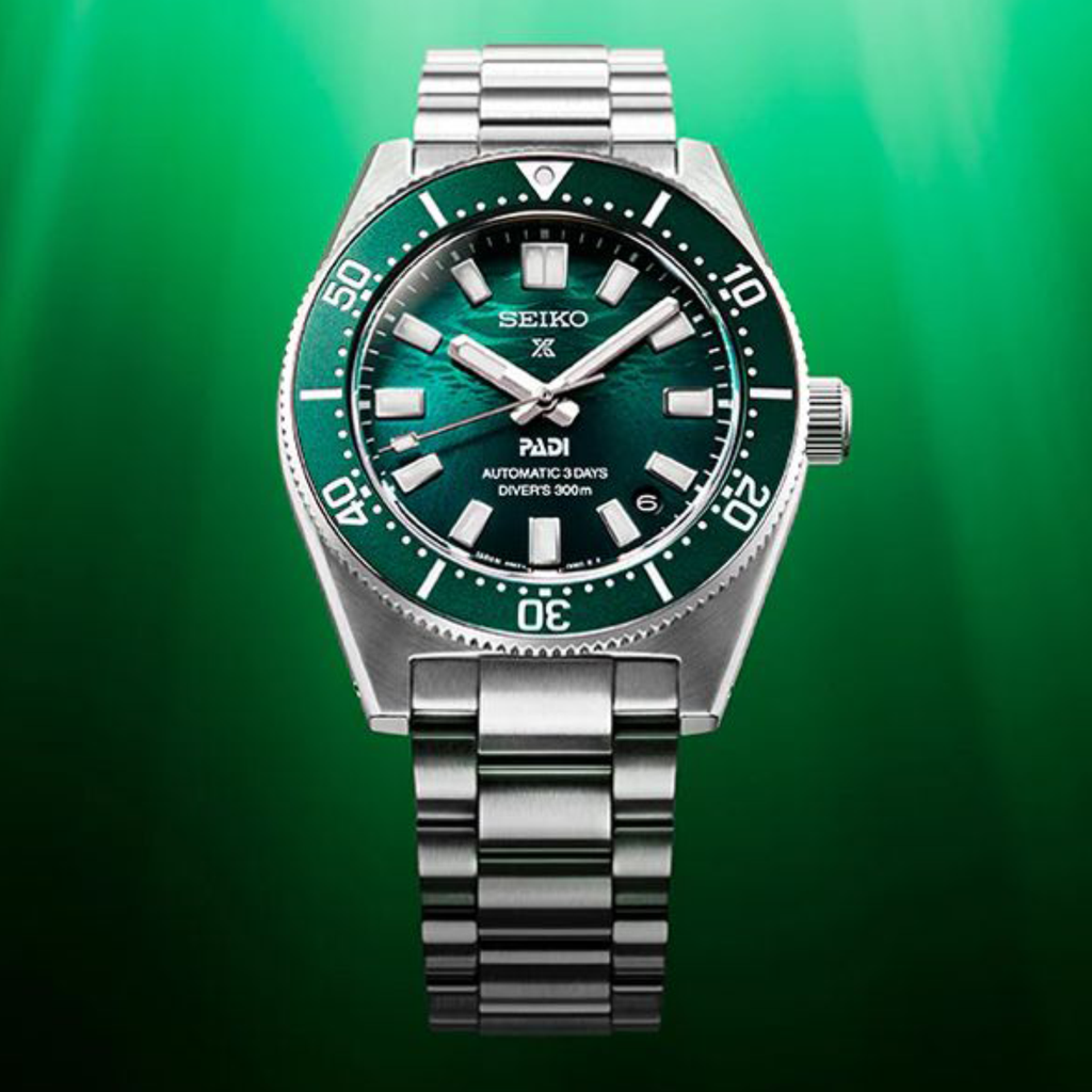 Prospex 1965 Heritage Diver's PADI Special Edition Men Automatic Green Dial Analog Stainless Steel Watch SPB501J1