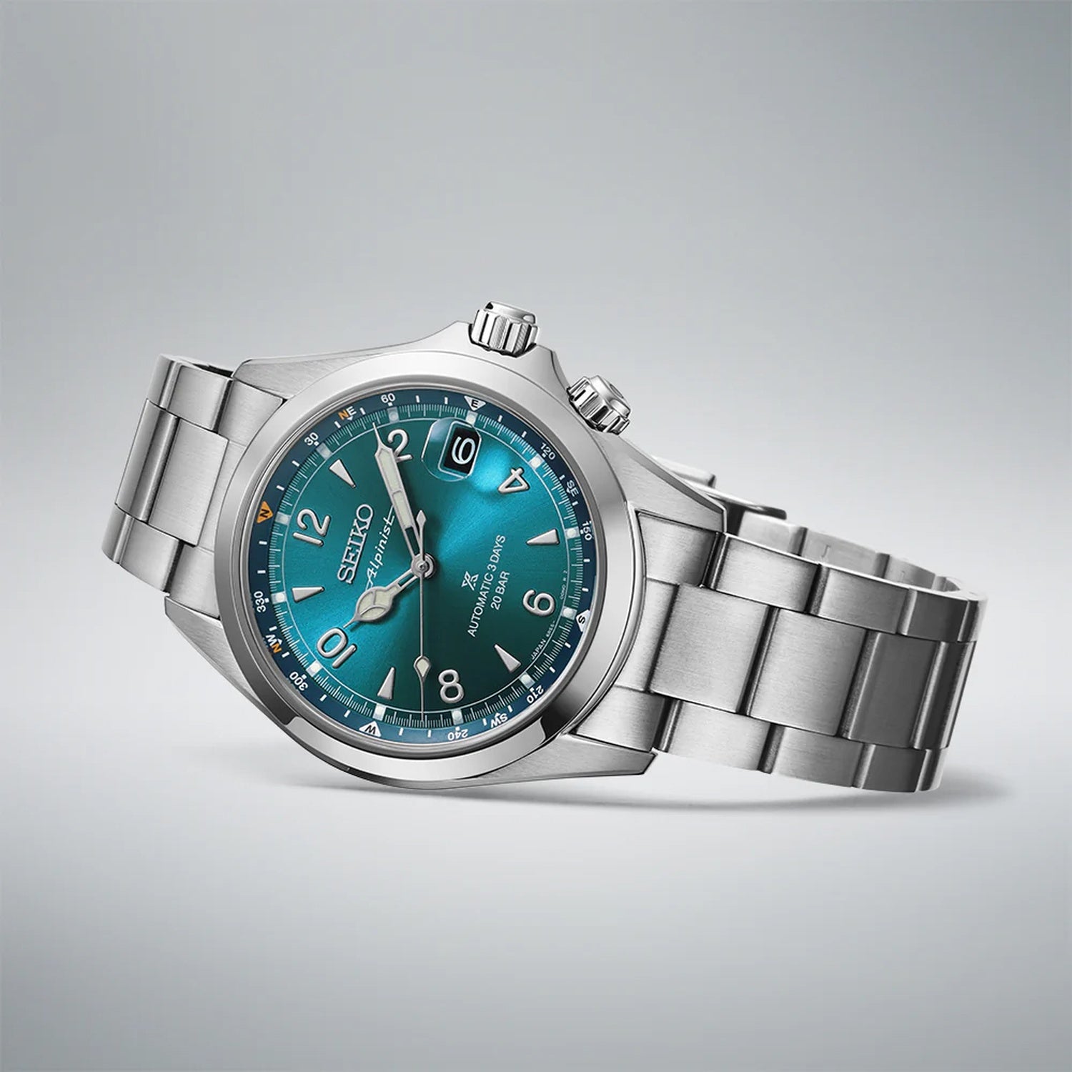 Prospex Alpinist in Tealpine Men Automatic Teal Dial Analog Leather Watch SPB503J1
