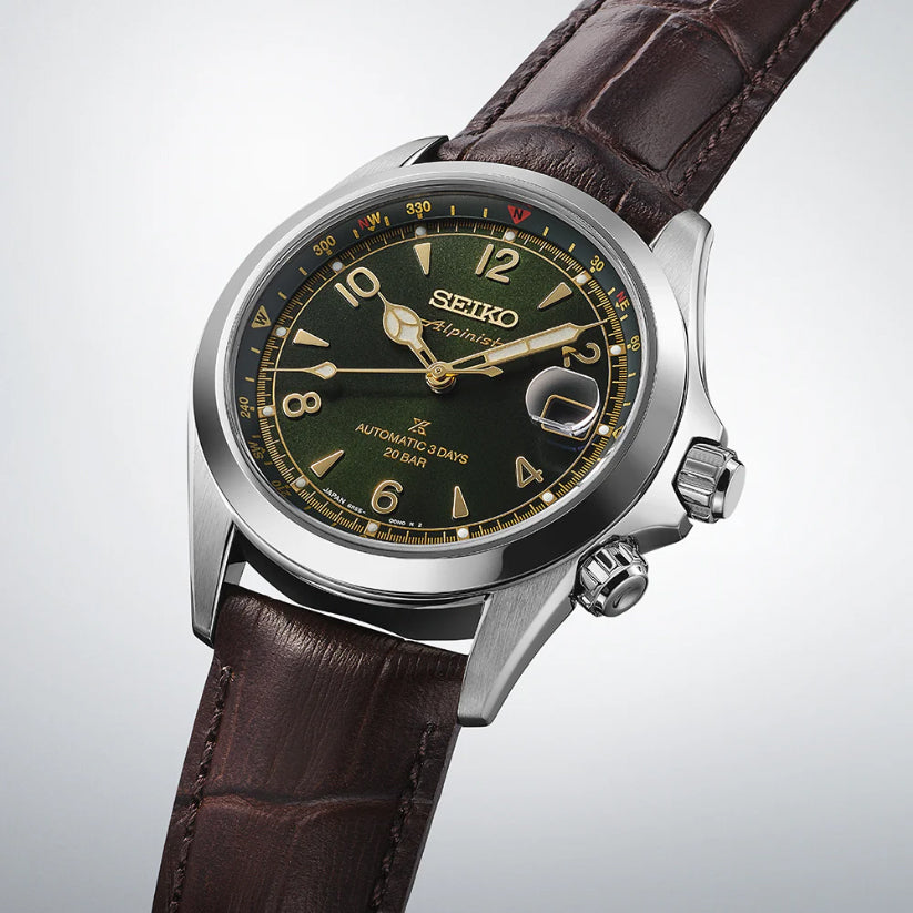 Prospex Alpinist in Classic Pine Men Automatic Green Dial Analog Leather Watch SPB507J1