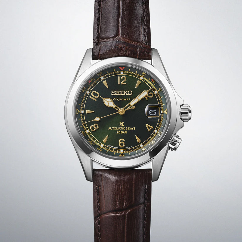 Prospex Alpinist in Classic Pine Men Automatic Green Dial Analog Leather Watch SPB507J1