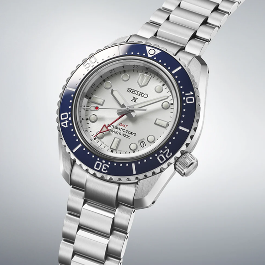 Prospex 1968 Heritage Diver’s GMT 60th Anniversary Men Automatic White Dial Analog Stainless Steel Watch SPB519J1