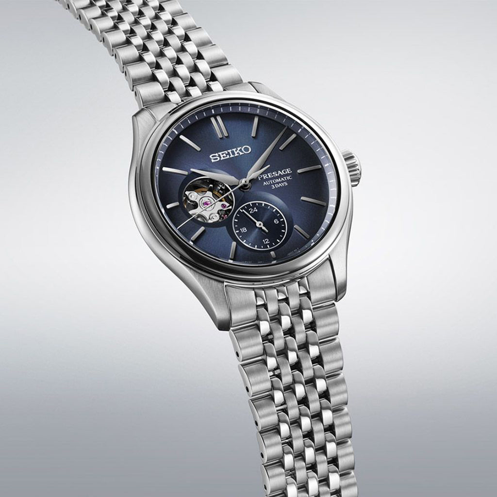 Presage Men Automatic Blue Dial Analog Stainless Steel Watch SPB527J1
