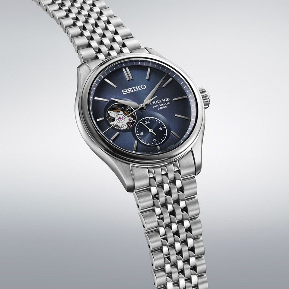 Presage Men Automatic Blue Dial Analog Stainless Steel Watch SPB527J1