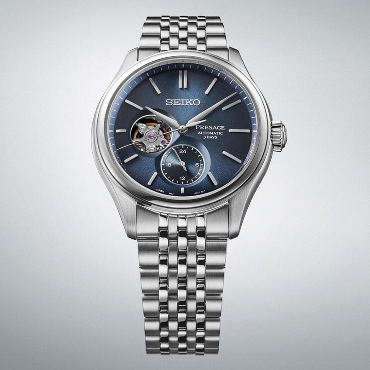 Presage Men Automatic Blue Dial Analog Stainless Steel Watch SPB527J1