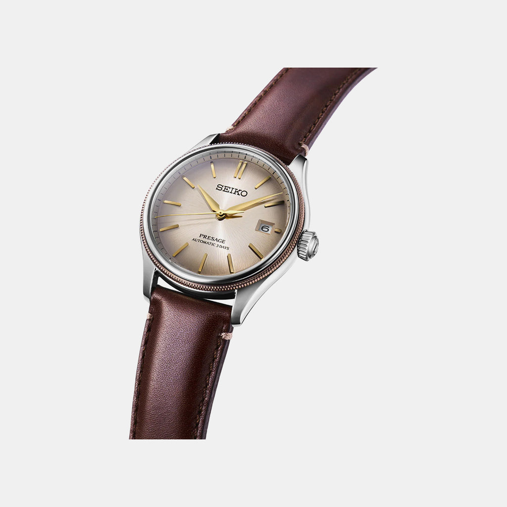 Presage Classic Limited Edition in Shiracha Men Automatic Brown Dial Analog Leather Watch SPB529J1