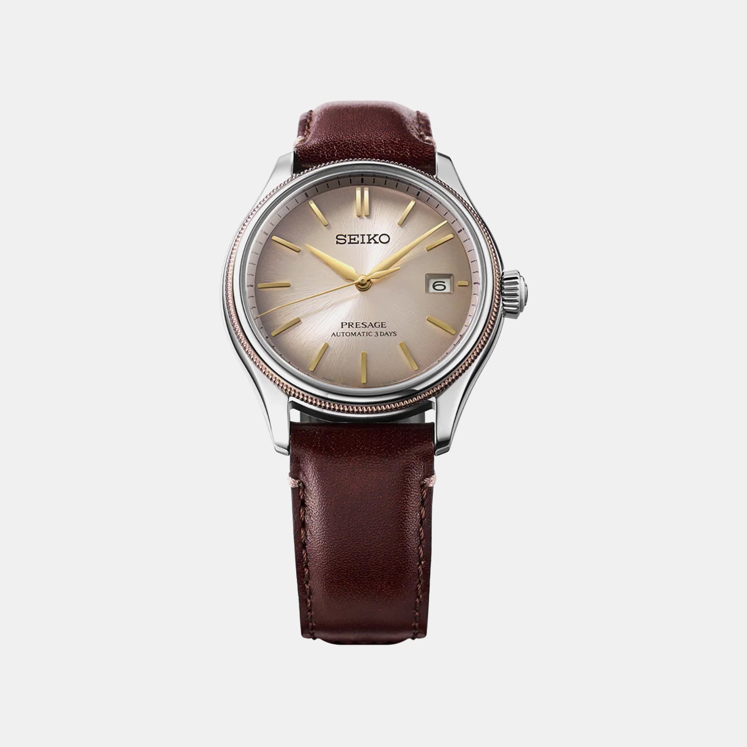 Presage Classic Limited Edition in Shiracha Men Automatic Brown Dial Analog Leather Watch SPB529J1