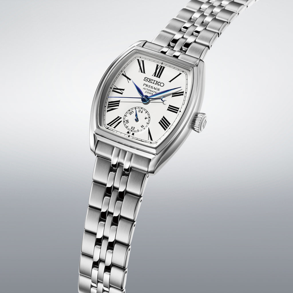 Presage Men Automatic Silver Dial Analog Stainless Steel Watch SPB537J1