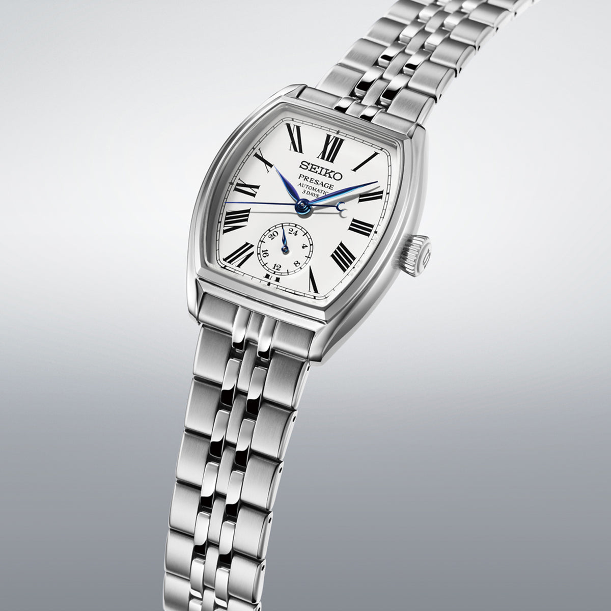 Presage Men Automatic Silver Dial Analog Stainless Steel Watch SPB537J1