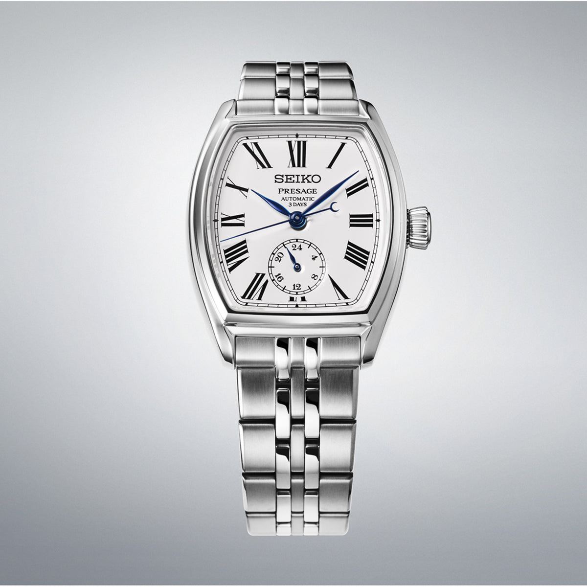 Presage Men Automatic Silver Dial Analog Stainless Steel Watch SPB537J1