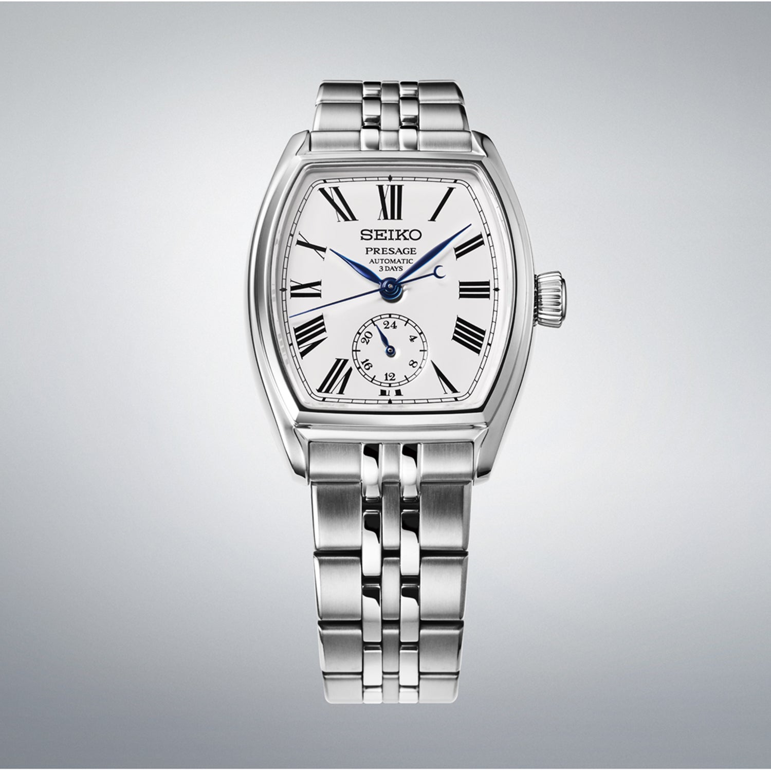 Presage Men Automatic Silver Dial Analog Stainless Steel Watch SPB537J1