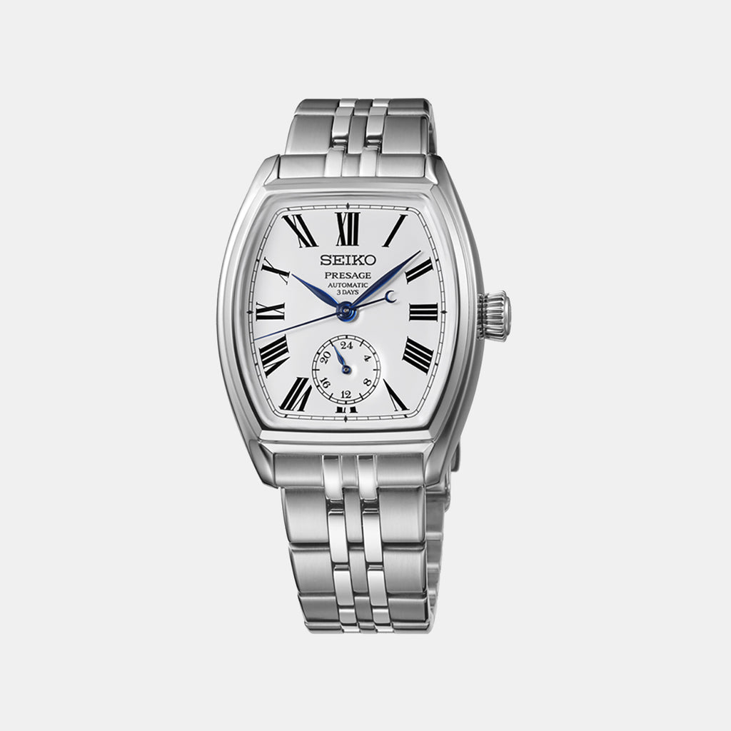 Presage Men Automatic Silver Dial Analog Stainless Steel Watch SPB537J1
