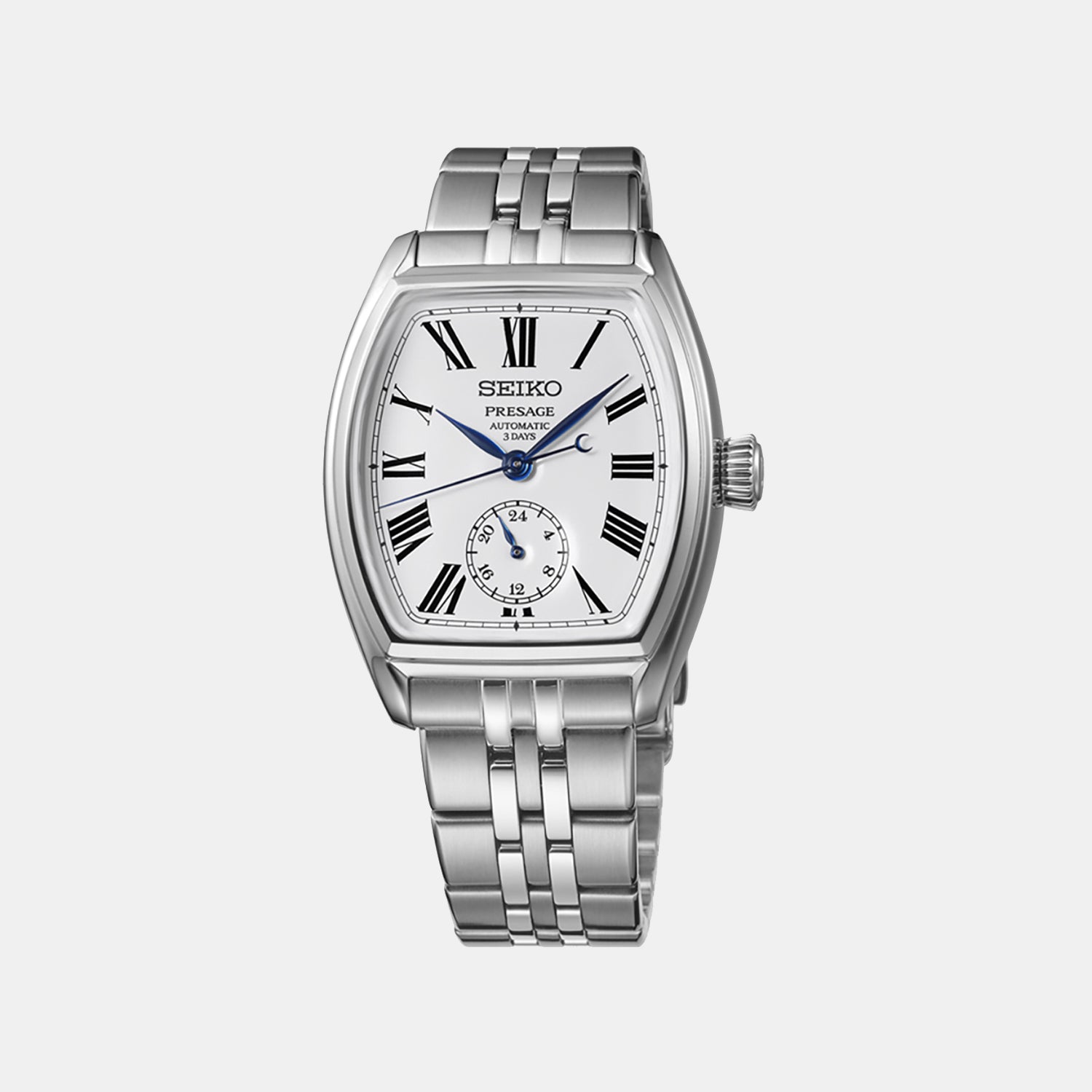 Presage Men Automatic Silver Dial Analog Stainless Steel Watch SPB537J1