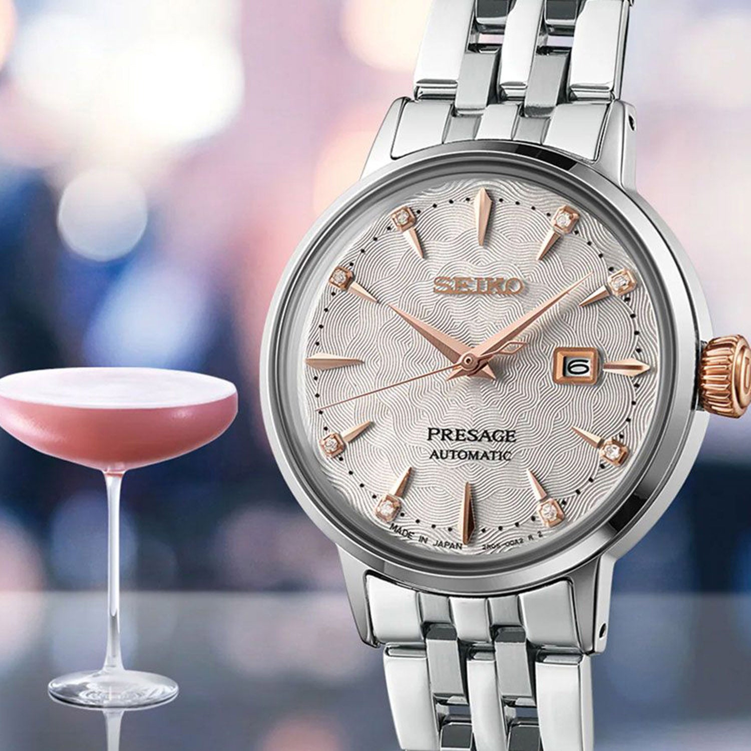 Presage Women Automatic White Dial Analog Stainless Steel Watch SRE009J1