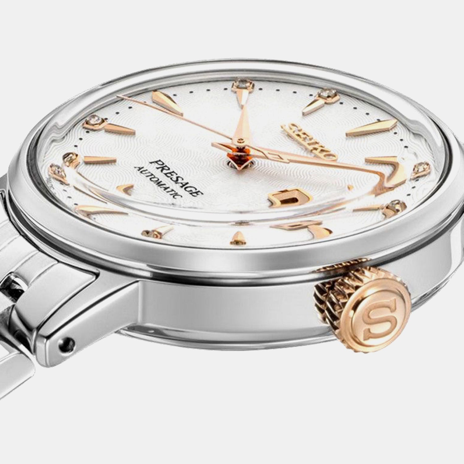 Presage Women Automatic White Dial Analog Stainless Steel Watch SRE009J1