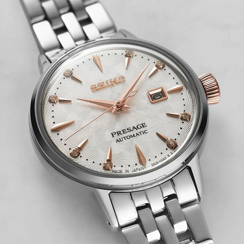 Presage Women Automatic White Dial Analog Stainless Steel Watch SRE009J1
