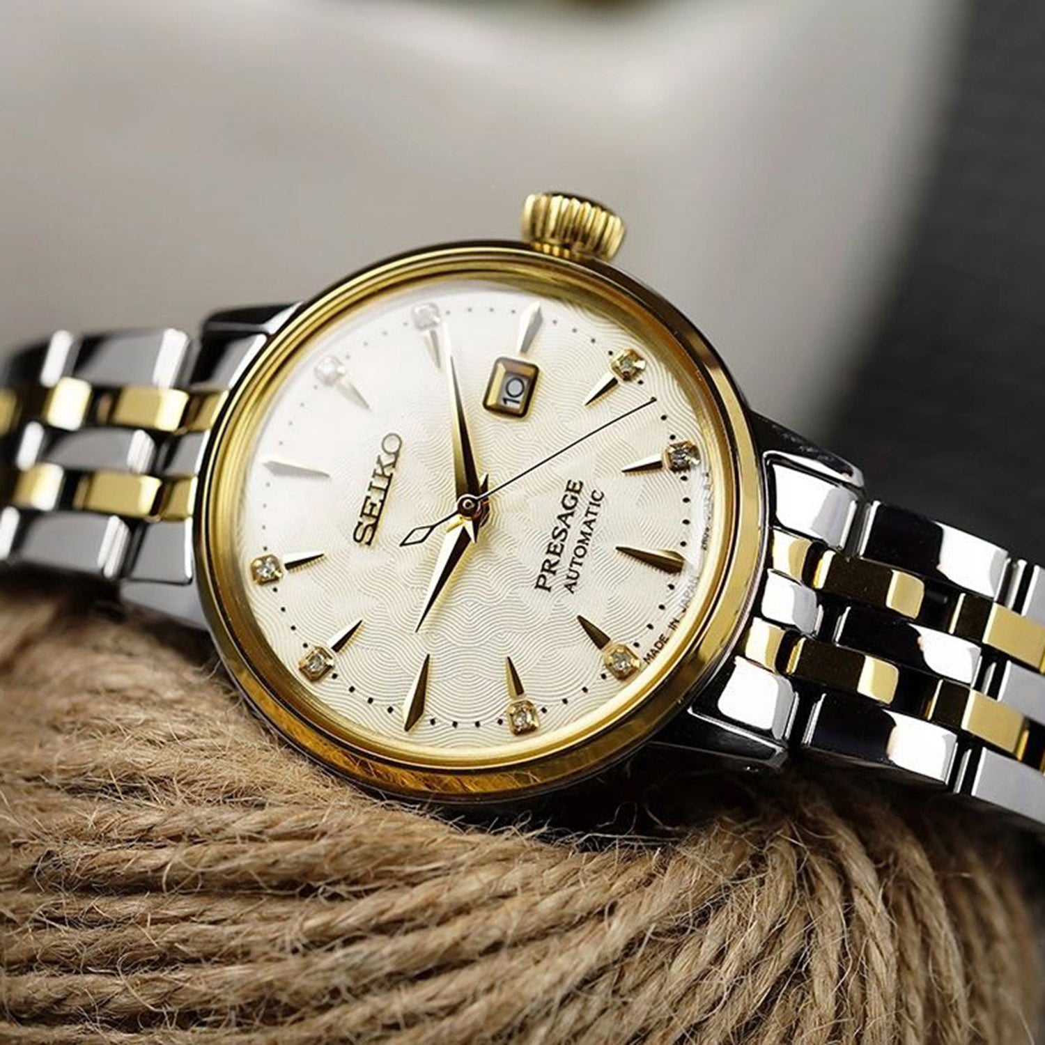 Presage Women Automatic White Dial Analog Stainless Steel Watch SRE010J1