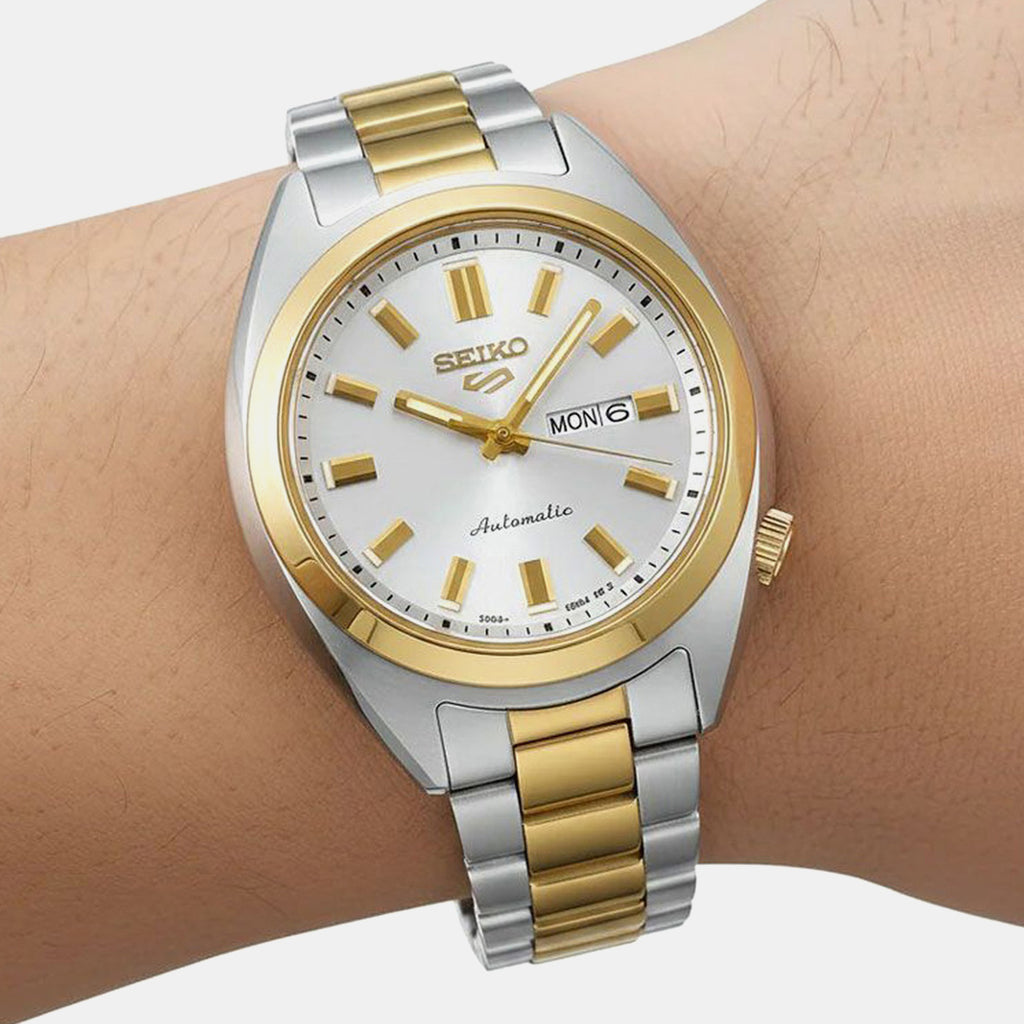 5 Sports Women Automatic Silver Dial Analog Stainless Steel Watch SRE024K1