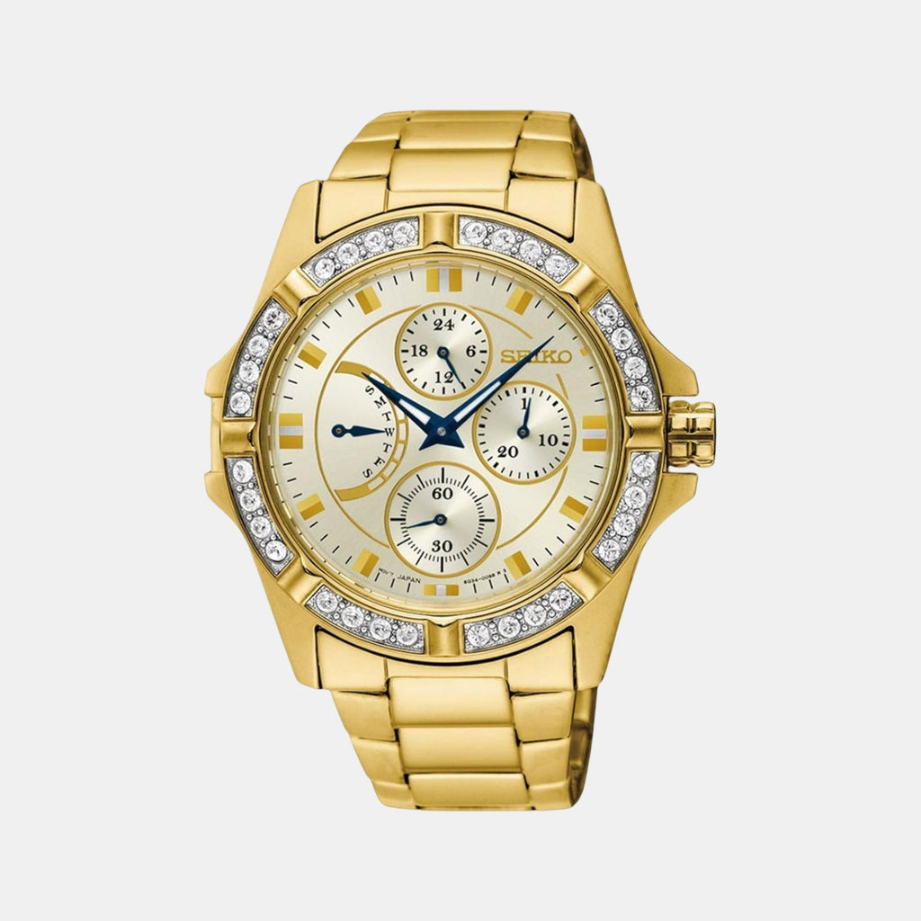 Lord Women Quartz White Dial Chronograph Metal Watch SRLZ86P1