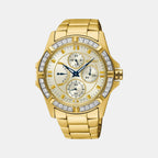 Lord Women Quartz White Dial Chronograph Metal Watch SRLZ86P1