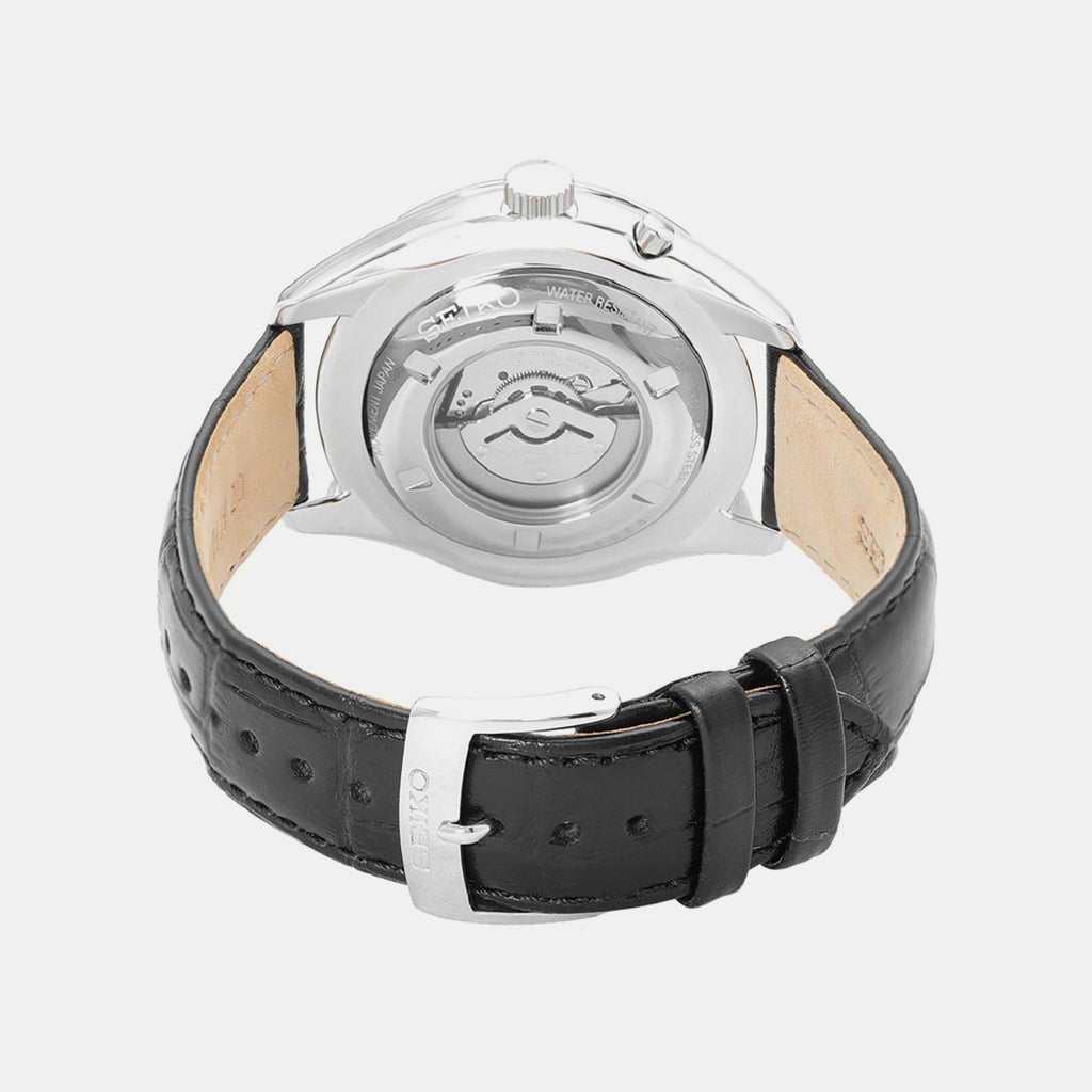 Men Kinetic Black Dial Analog Leather Watch SRN051P1
