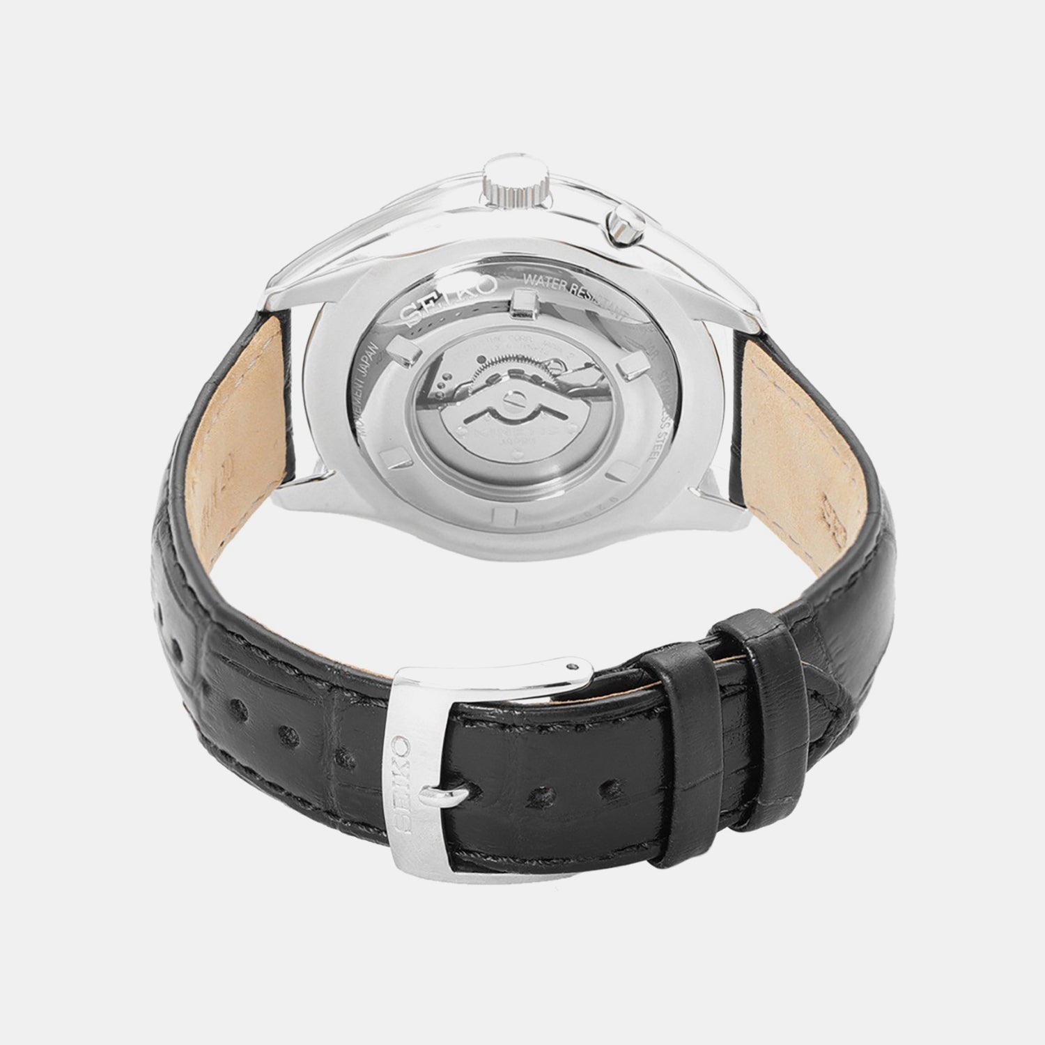 Men Kinetic Black Dial Analog Leather Watch SRN051P1