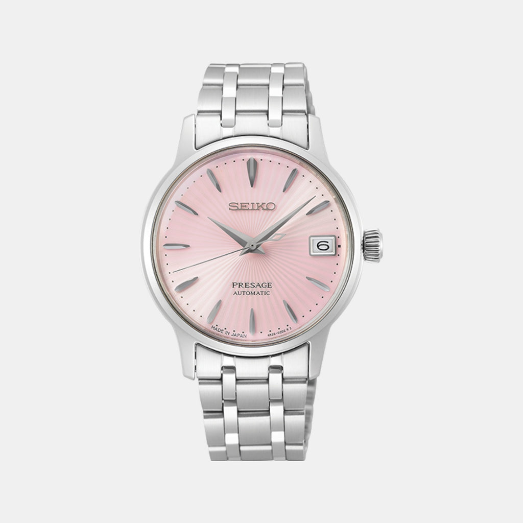 Presage Women Automatic Pink Dial Analog Stainless Steel Watch SRP839J1