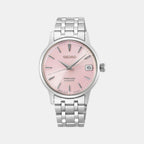 Presage Women Automatic Pink Dial Analog Stainless Steel Watch SRP839J1