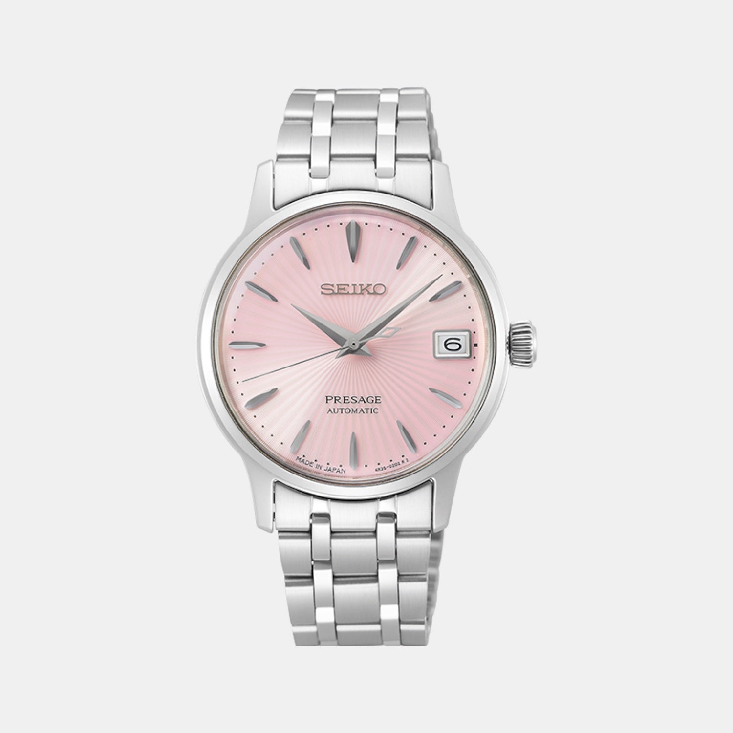 Presage Women Automatic Pink Dial Analog Stainless Steel Watch SRP839J1