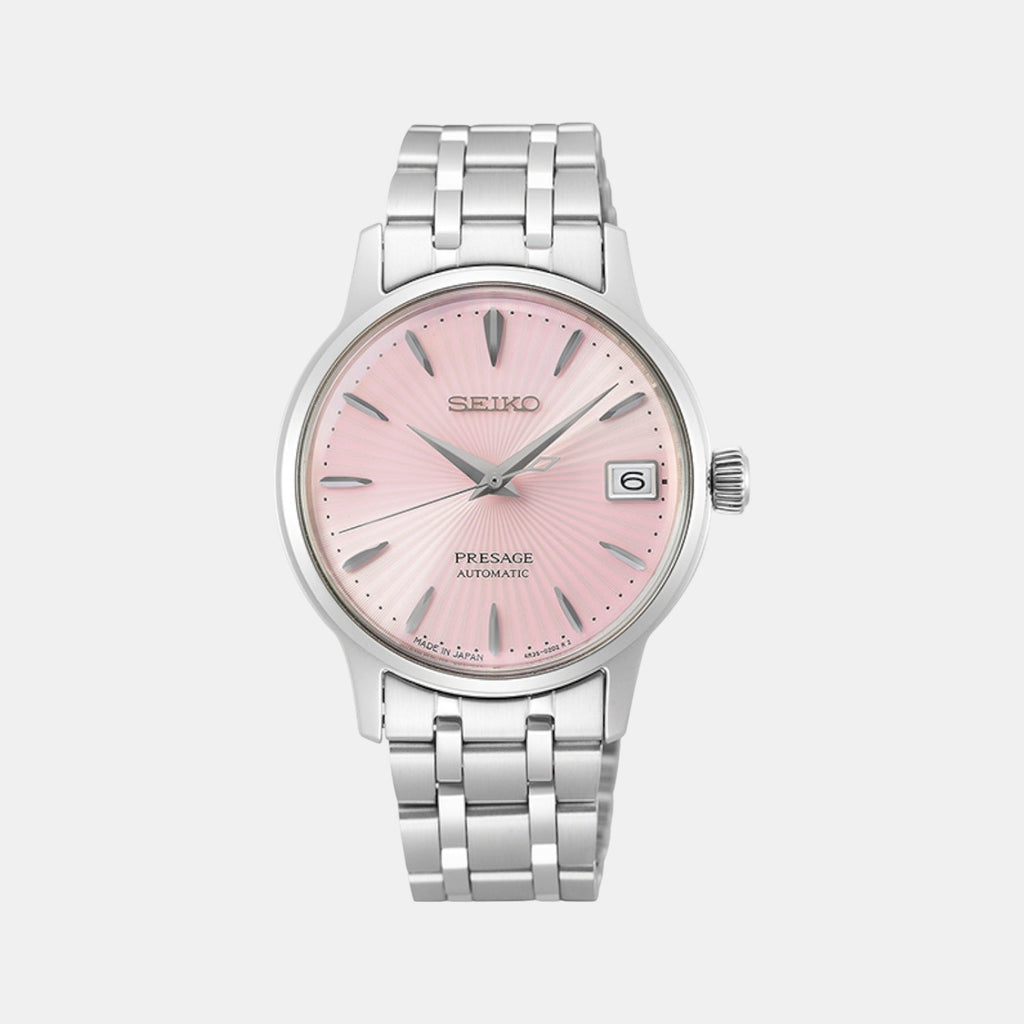 Presage Women Automatic Pink Dial Analog Stainless Steel Watch SRP839J1