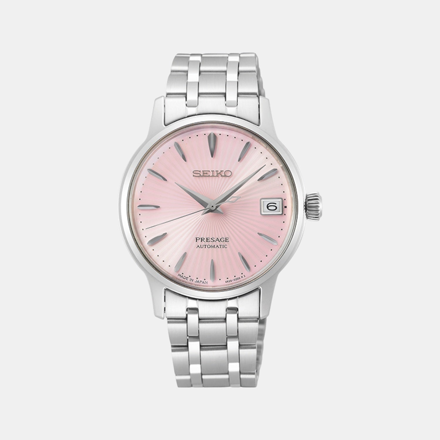 Presage Women Automatic Pink Dial Analog Stainless Steel Watch SRP839J1