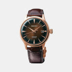 Presage Men Automatic Brown Dial Analog Leather Watch SRPB46J1