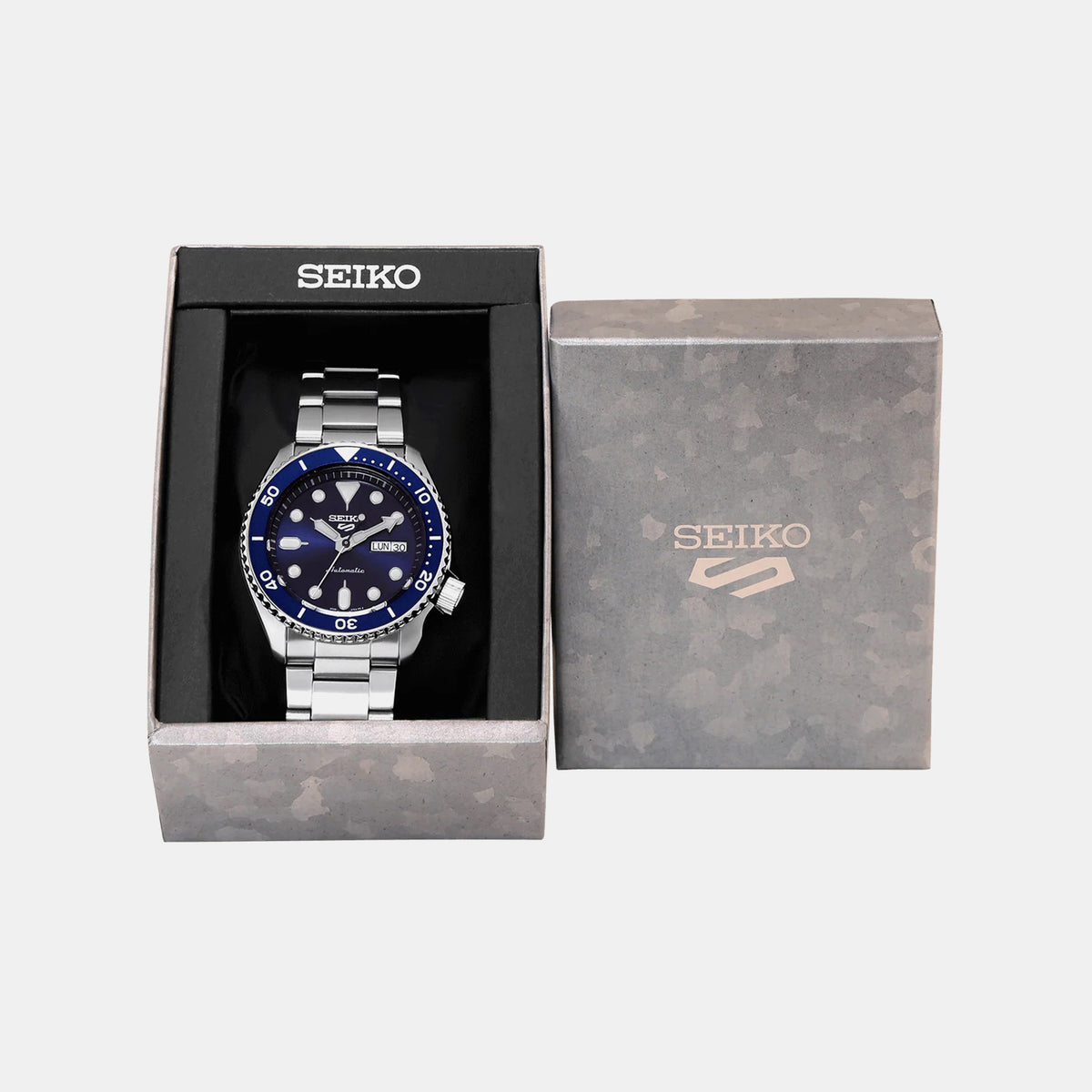 5 Sports Men Automatic Blue Dial Analog Stainless Steel Watch SRPD51K1
