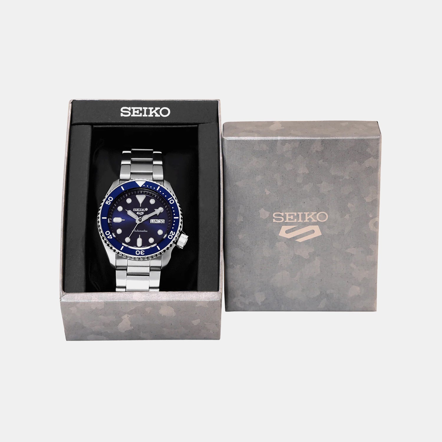 5 Sports Men Automatic Blue Dial Analog Stainless Steel Watch SRPD51K1