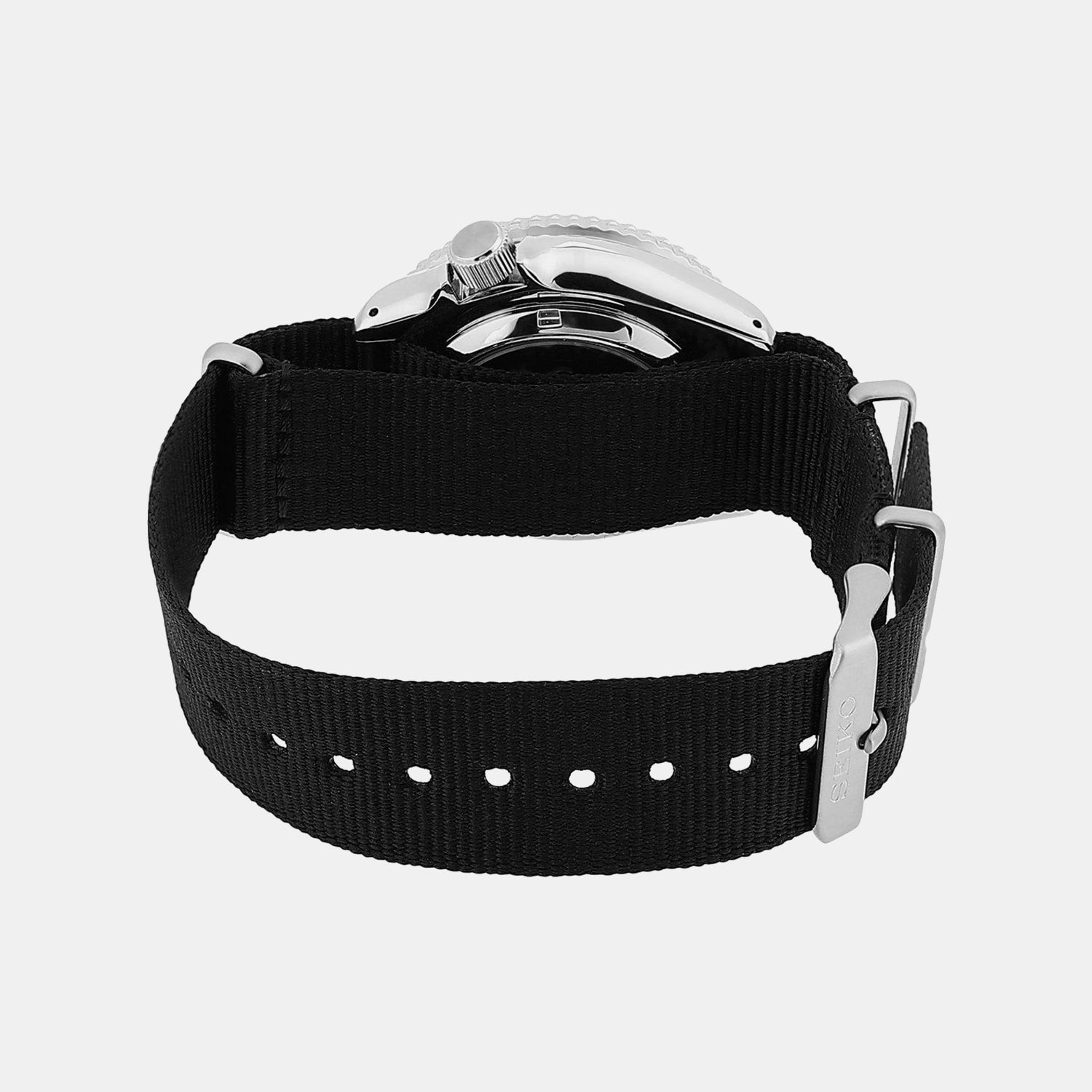 New 5 Sports Men Automatic Black Dial Analog Nylon Watch SRPD55K3