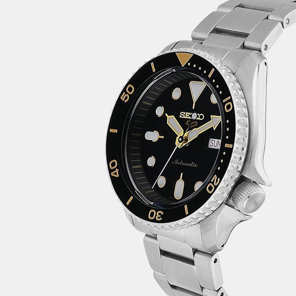 5 Sports Men Automatic Black Dial Analog Stainless Steel Watch SRPD57K1