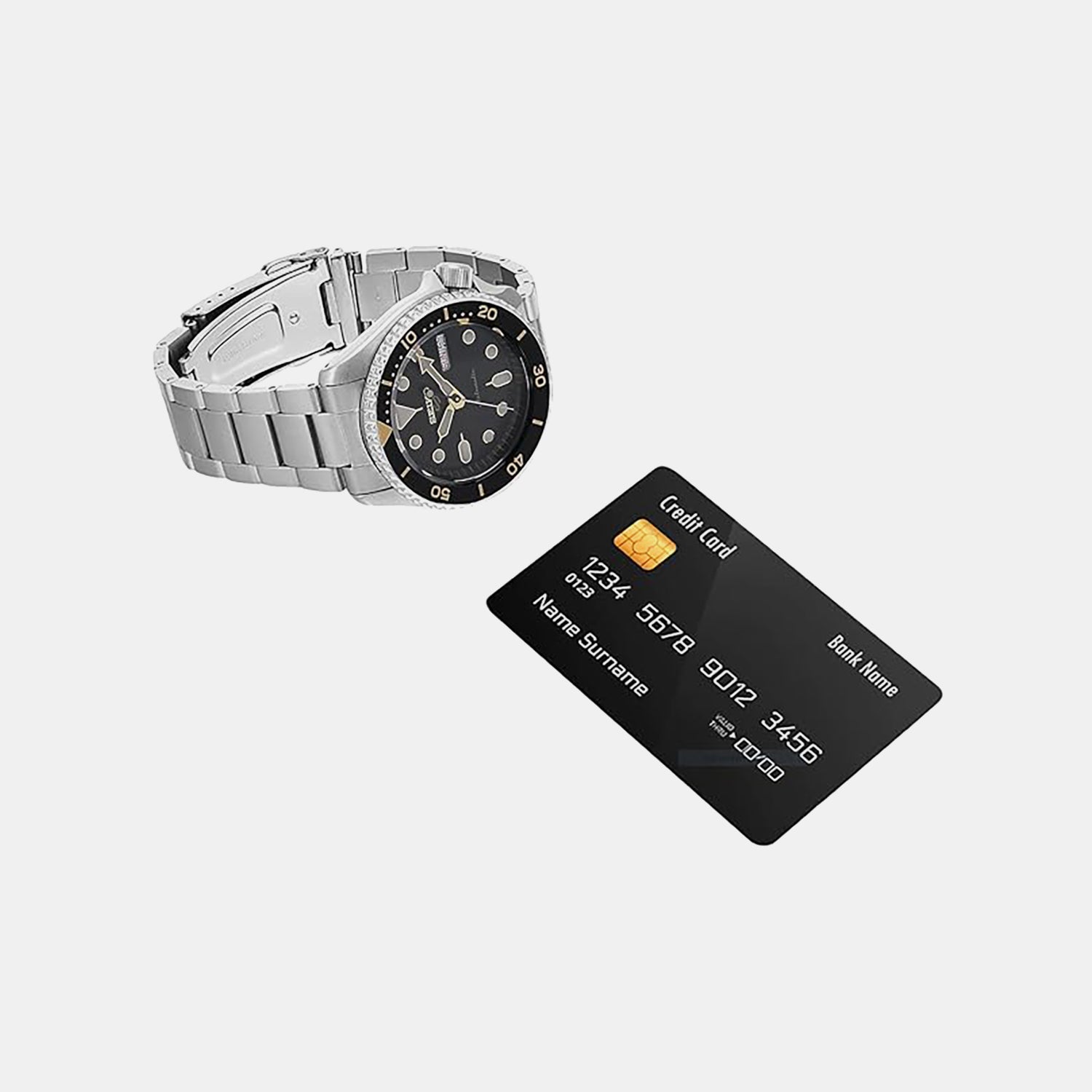 5 Sports Men Automatic Black Dial Analog Stainless Steel Watch SRPD57K1