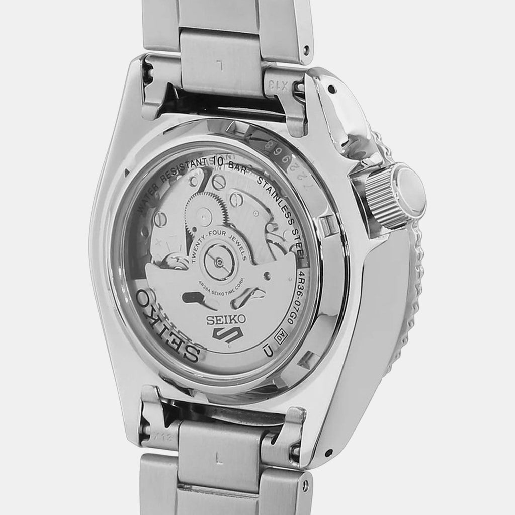 5 Sports Men Automatic Black Dial Analog Stainless Steel Watch SRPD57K1