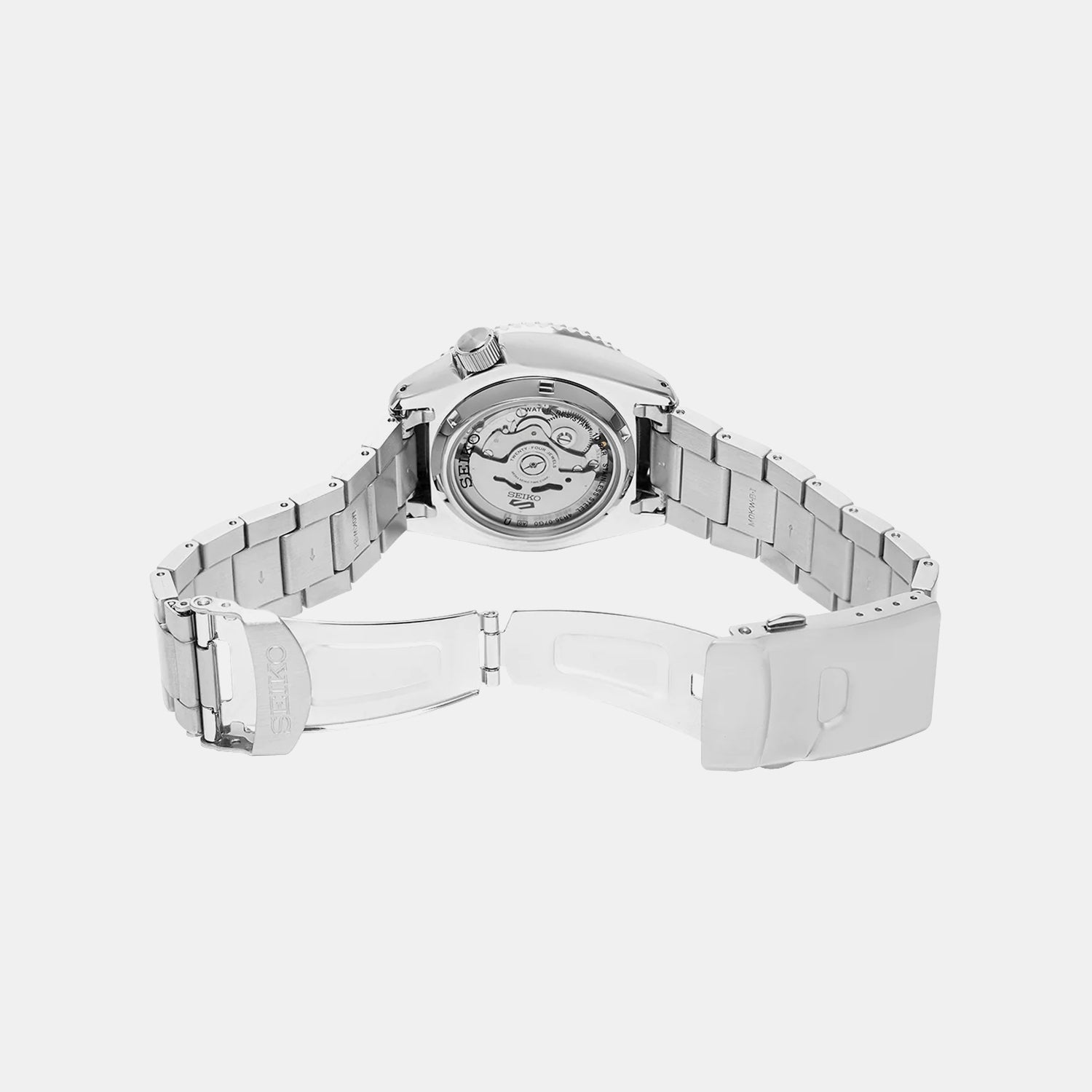 5 Sports Men Automatic Orange Dial Analog Stainless Steel Watch SRPD59K1