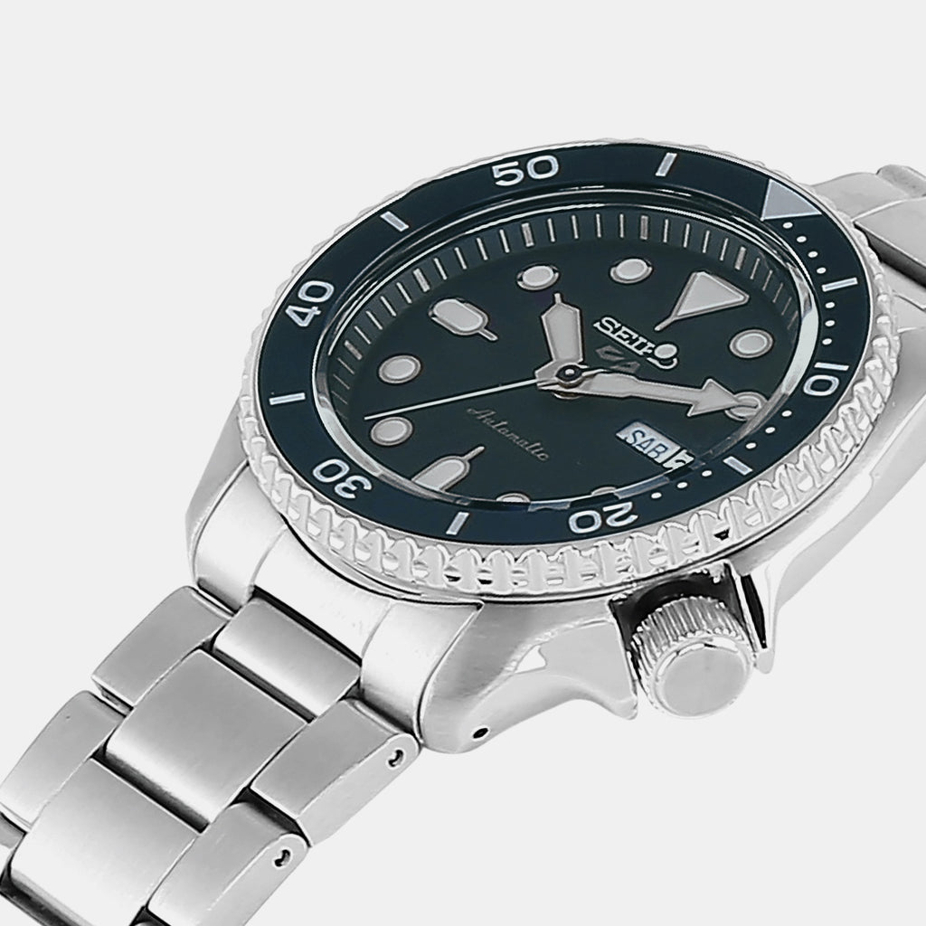 5 Sports Men Automatic Green Dial Analog Stainless Steel Watch SRPD63K1