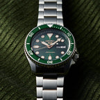 5 Sports Men Automatic Green Dial Analog Stainless Steel Watch SRPD63K1