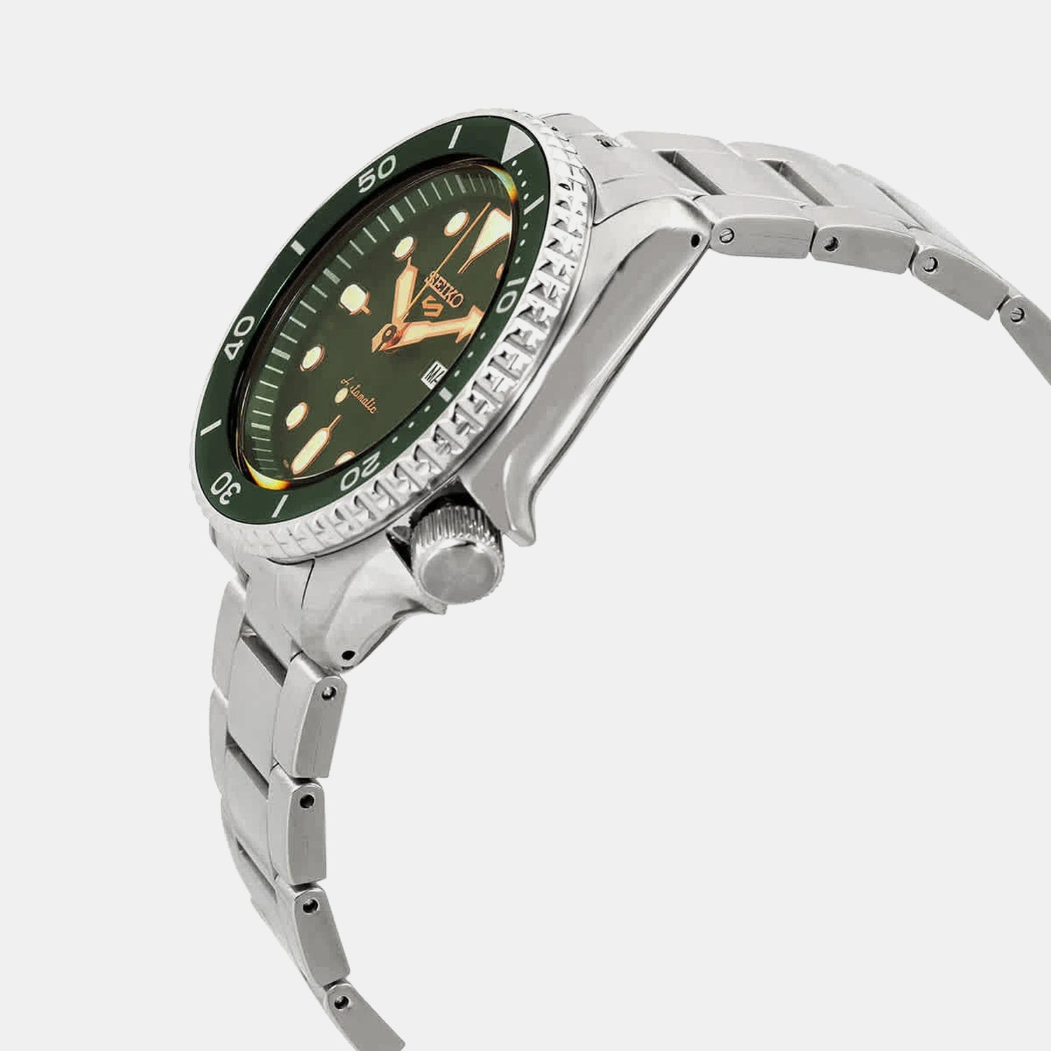 5 Sports Men Automatic Green Dial Analog Stainless Steel Watch SRPD63K1
