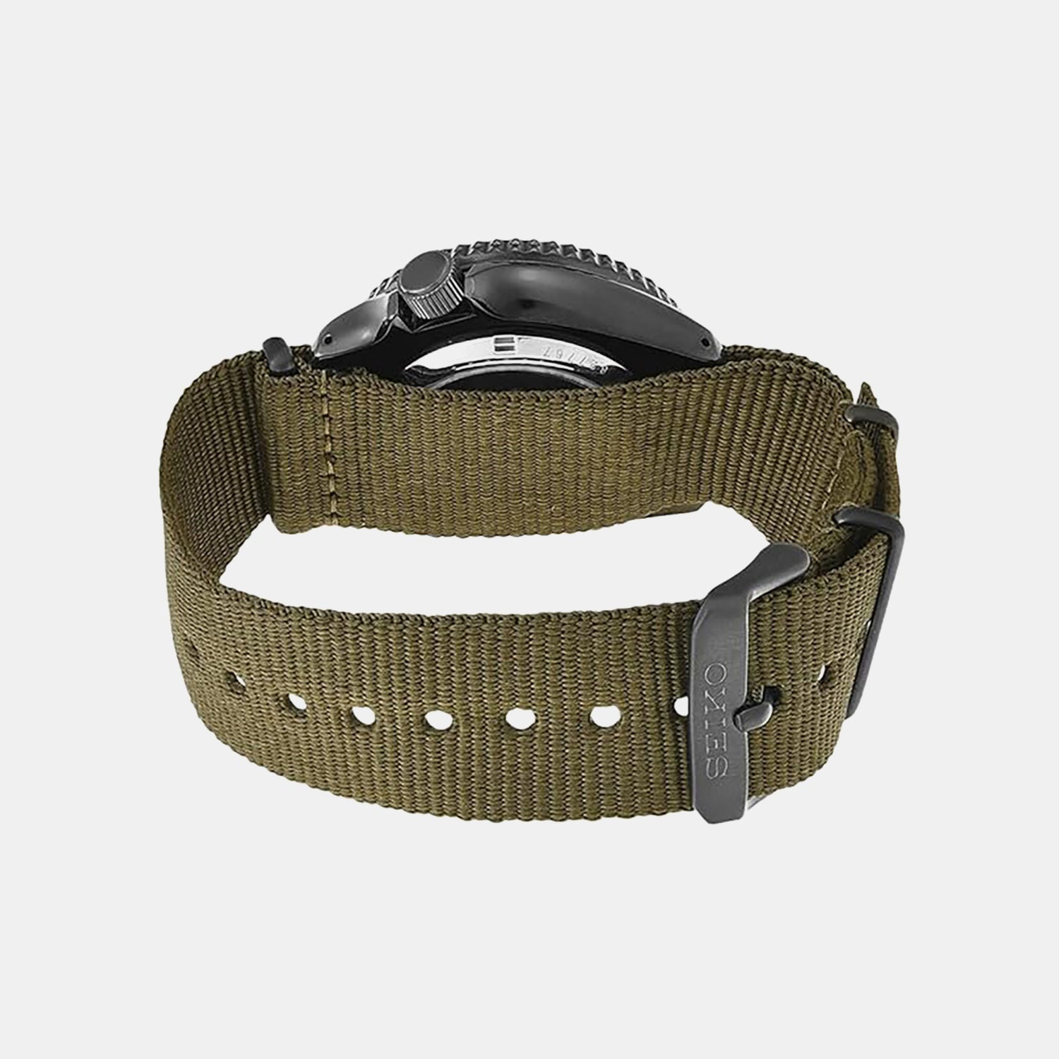 New 5 Sports Men Automatic Black Dial Analog Nylon Watch SRPD65K4