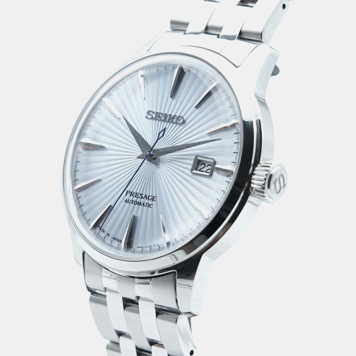 Presage Cocktail Time Men Automatic Blue Dial Analog Stainless Steel Watch SRPE19J1