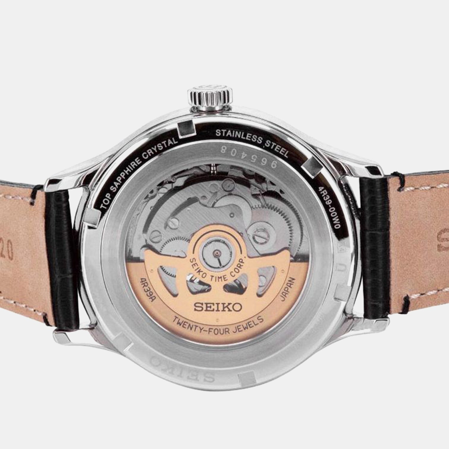 Presage Men Automatic Red Dial Analog Leather Watch SRPE41J1