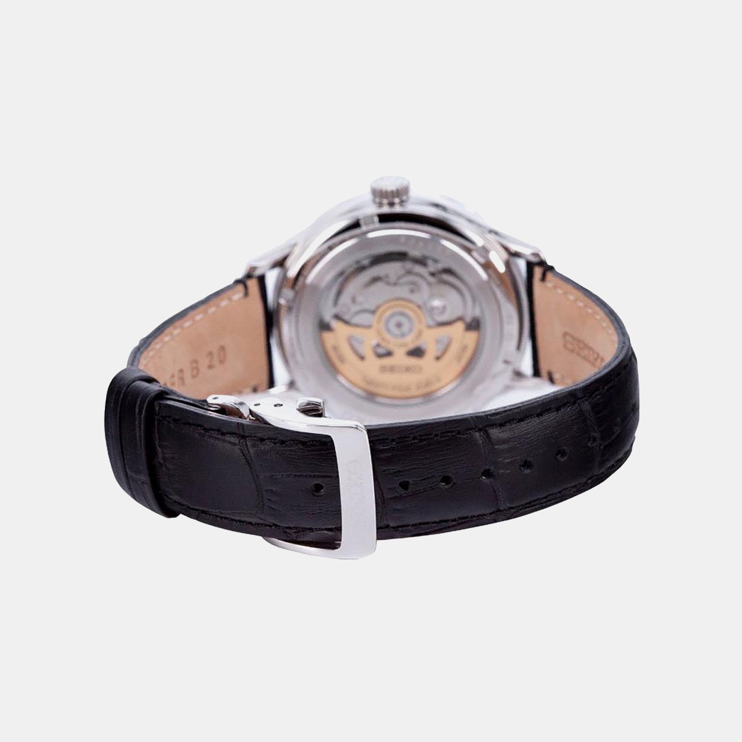 Presage Men Automatic Red Dial Analog Leather Watch SRPE41J1