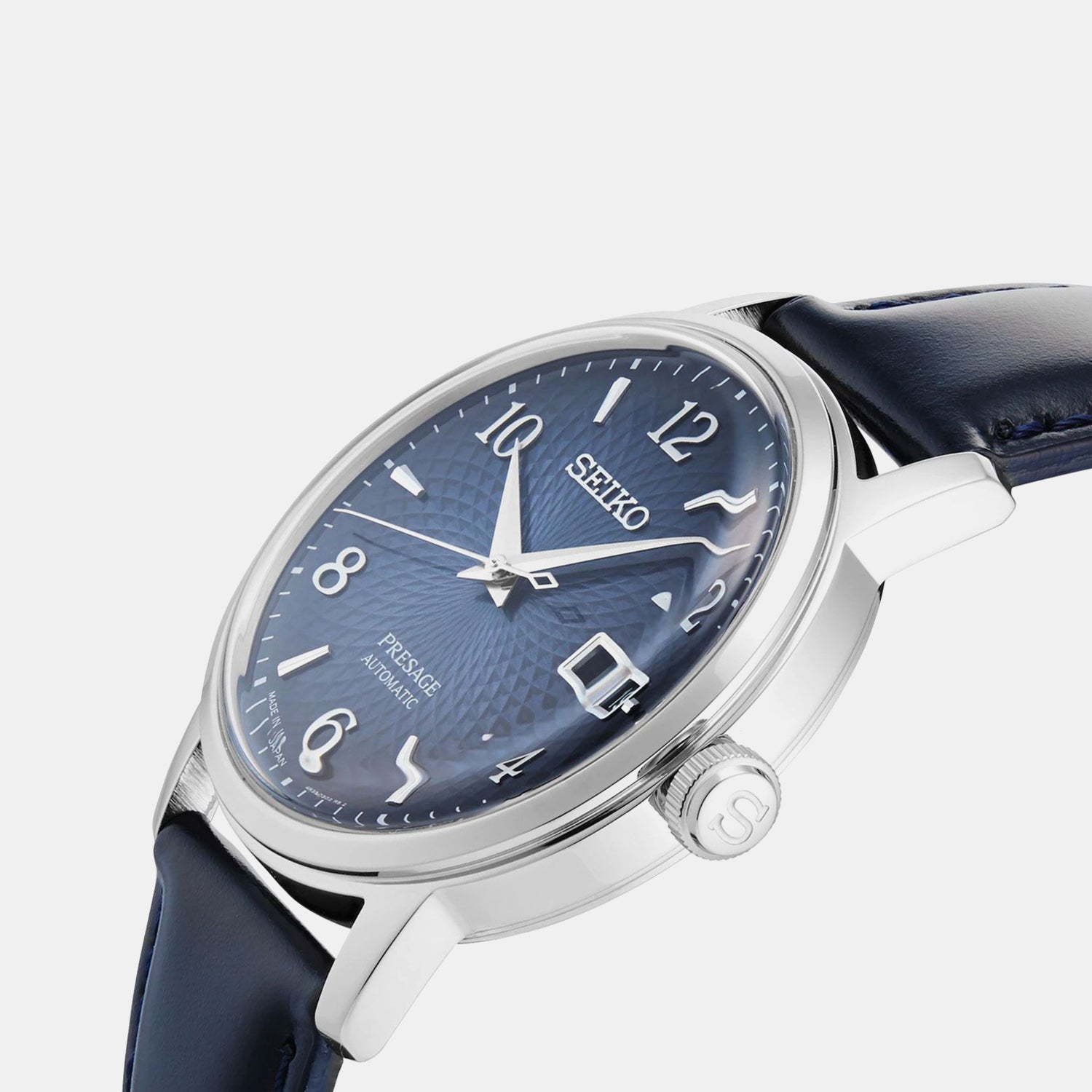 Presage Men Automatic Blue Dial Analog Leather Watch SRPE43J1