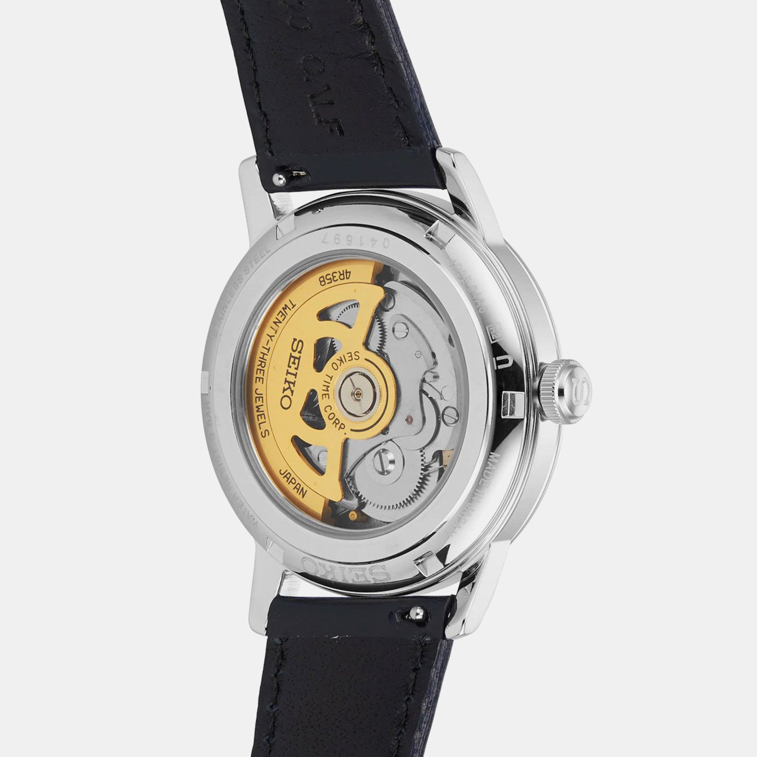 Presage Men Automatic Blue Dial Analog Leather Watch SRPE43J1