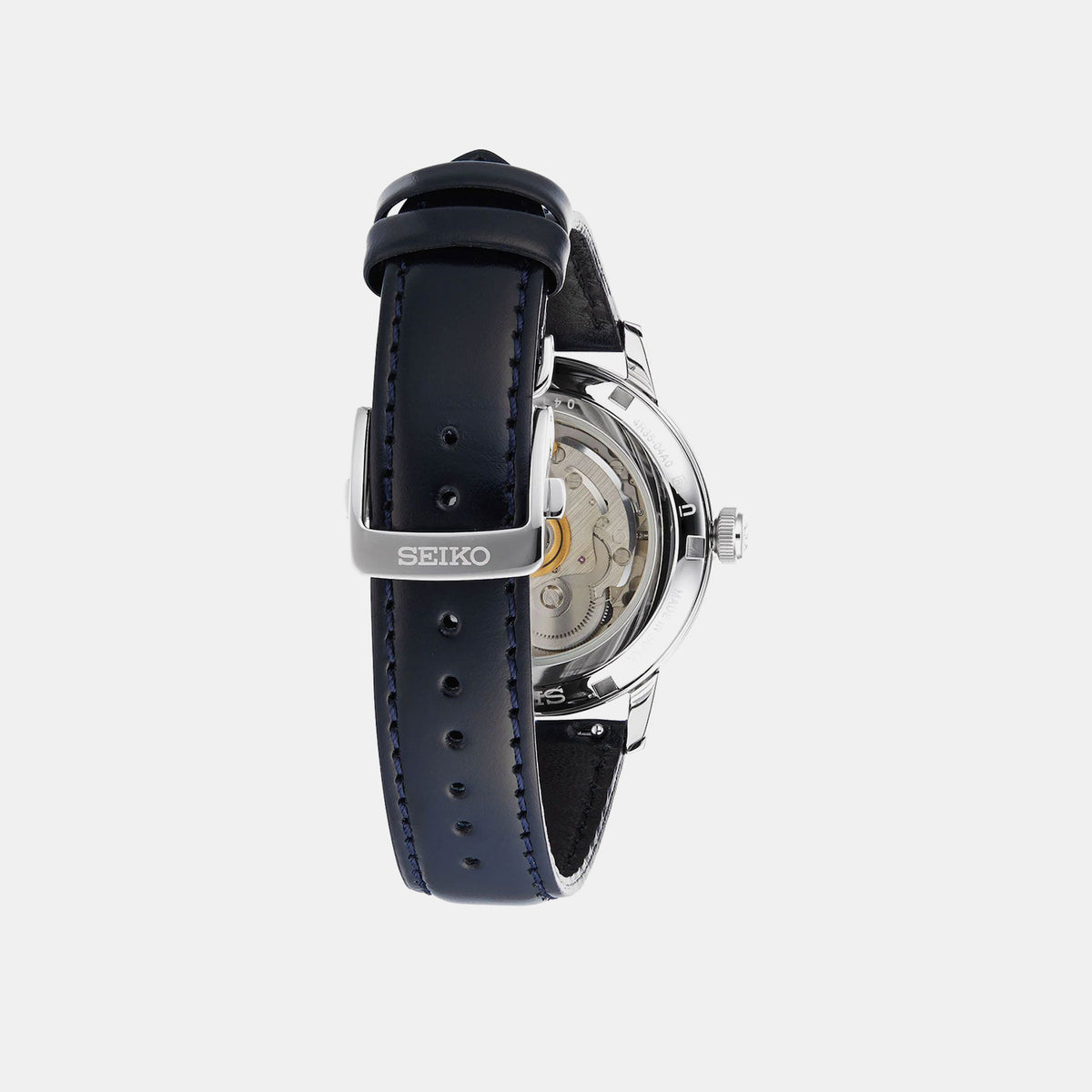 Presage Men Automatic Blue Dial Analog Leather Watch SRPE43J1